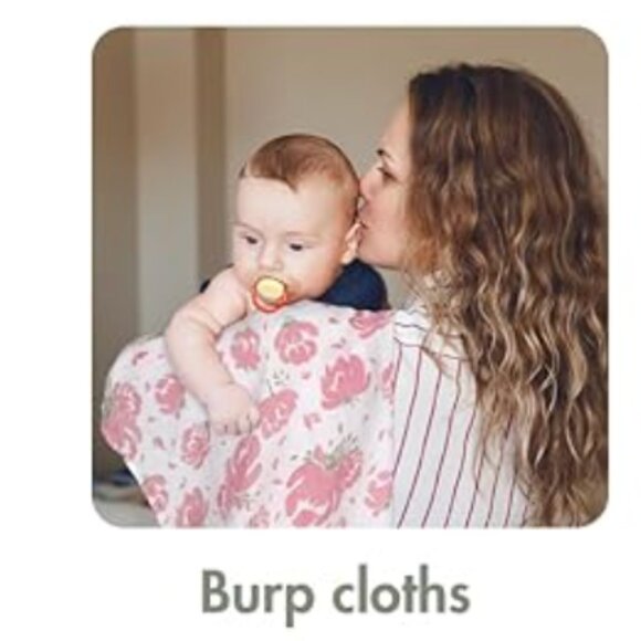 Gllquen Set of 6 pink and white muslin swaddle blankets EUC - Picture 4 of 6